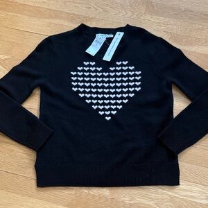 NWT ❤️The Cashmere Project Hearts Crew Cashmere Sweater XS